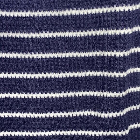 NWT REVOLVE Plush one piece navy and white pajamas long sleeve shorts size xs - Picture 4 of 9